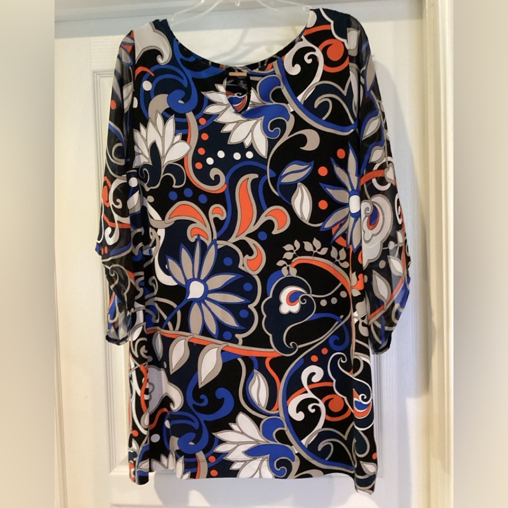 Alfani Women's Chic patterned tunic/coverup-  3X
